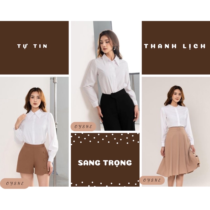 Áo sơ mi nữ chất liệu độc đáo