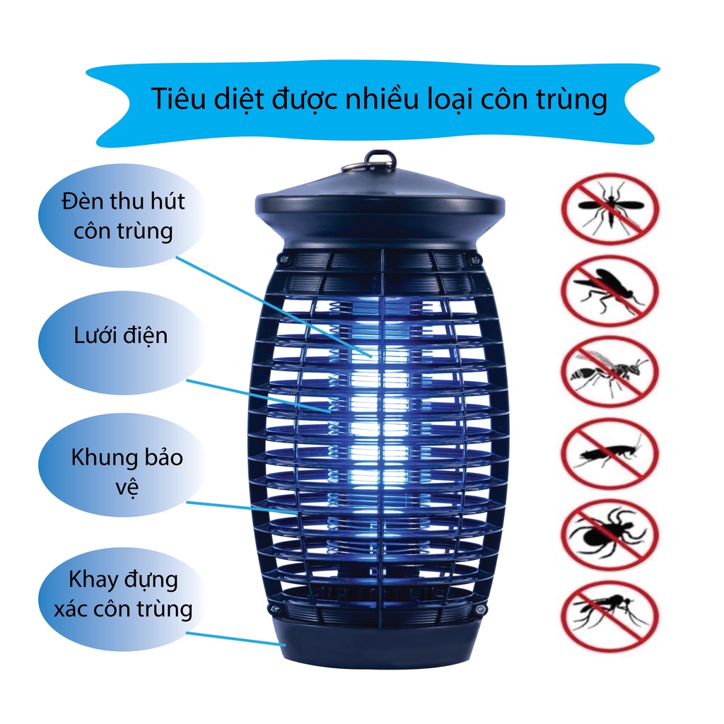Đèn bắt muỗi HK-01 Công suất đèn 7W - 1688s.vn