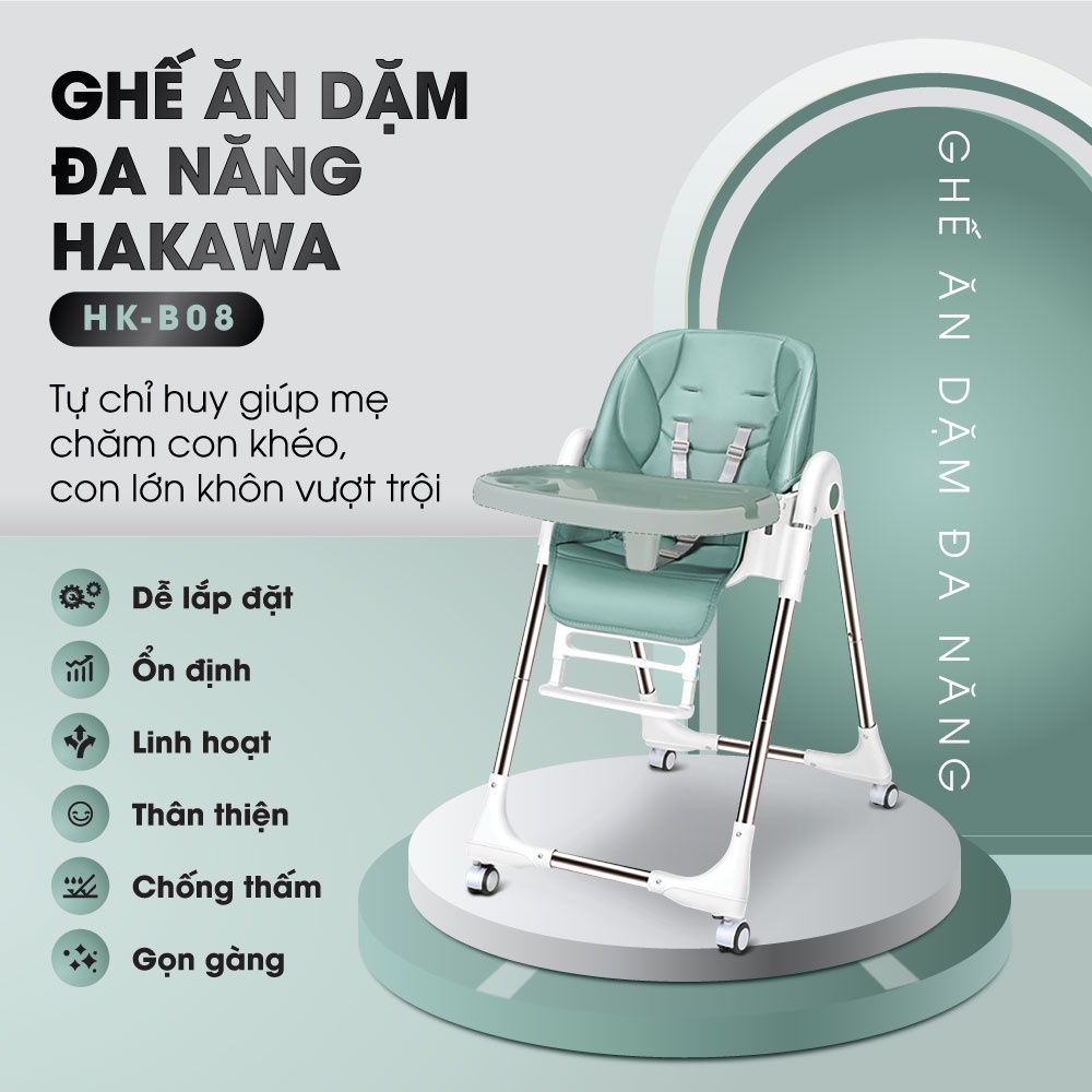 Ghế ăn dặm cho bé HAKAWA - HK-B08 - Bảo hàng chính hãng 3 năm