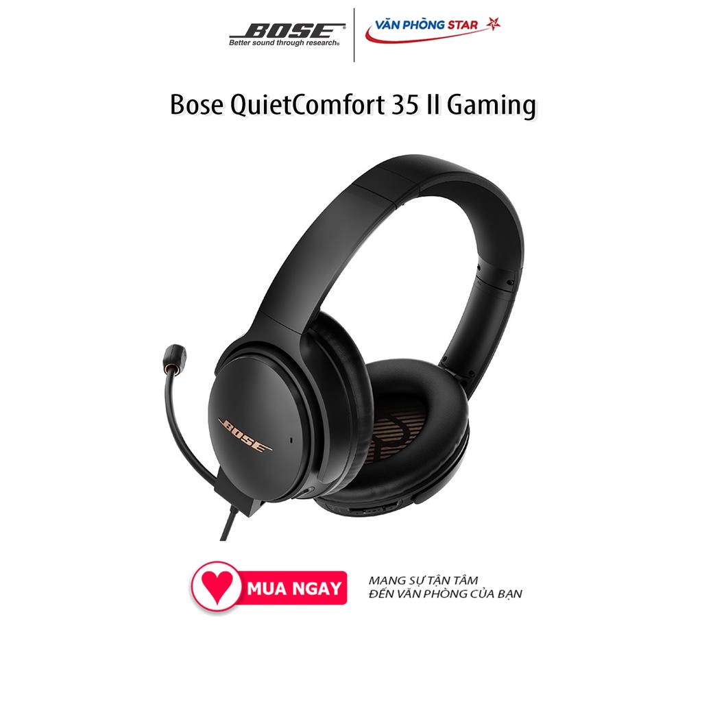 Tai nghe không dây Bose QuietComfort 35 II Gaming, Bluetooth 4.2, tích hợp micro công nghệ Bose Acoustic Noise Canceling