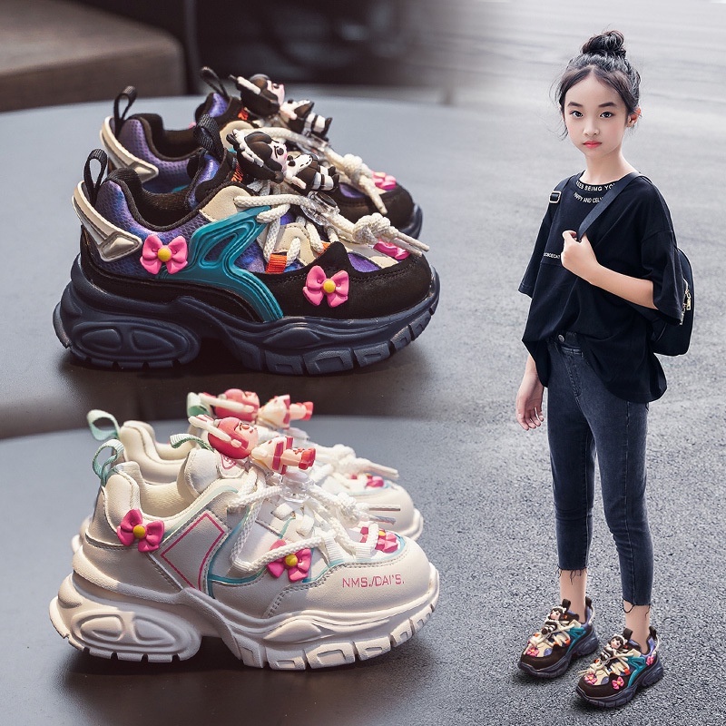Giày thể thao bé gái siêu nhẹ êm Quảng Châu size 26 đến 37 4 tuổi - 11 tuổi 2022 KAT KIDS