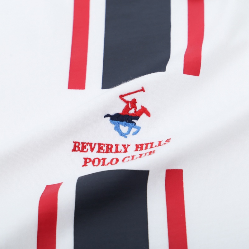 Beverly Hills Polo Club - Áo thun Ngắn tay Nam Regular Fit Trắng sáng BWH- BHPC TSMRSW21TL045