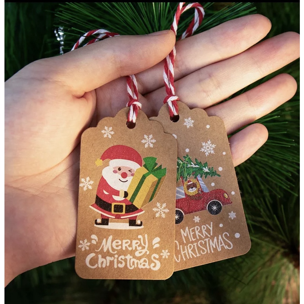 Tag treo giấy trang trí Giáng sinh, Noel
