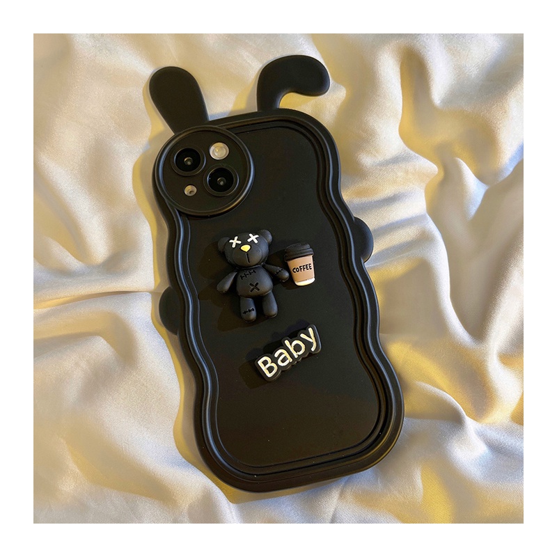 Ốp Điện Thoại Hình Tai Thỏ Gấu 3D Cho IPhone 14 14Pro 14ProMax 13 13Pro 13ProMax 12 12Pro 12ProMax 11 11Pro 11ProMax XSMax XR X XS