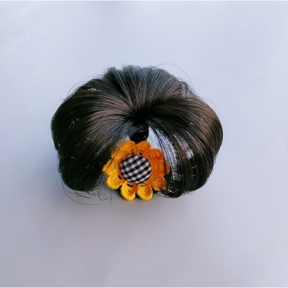 Kẹp Tóc Giả Cây Dừa Cho Bé Kiểu Nơ Đỏ Đáng Yêu