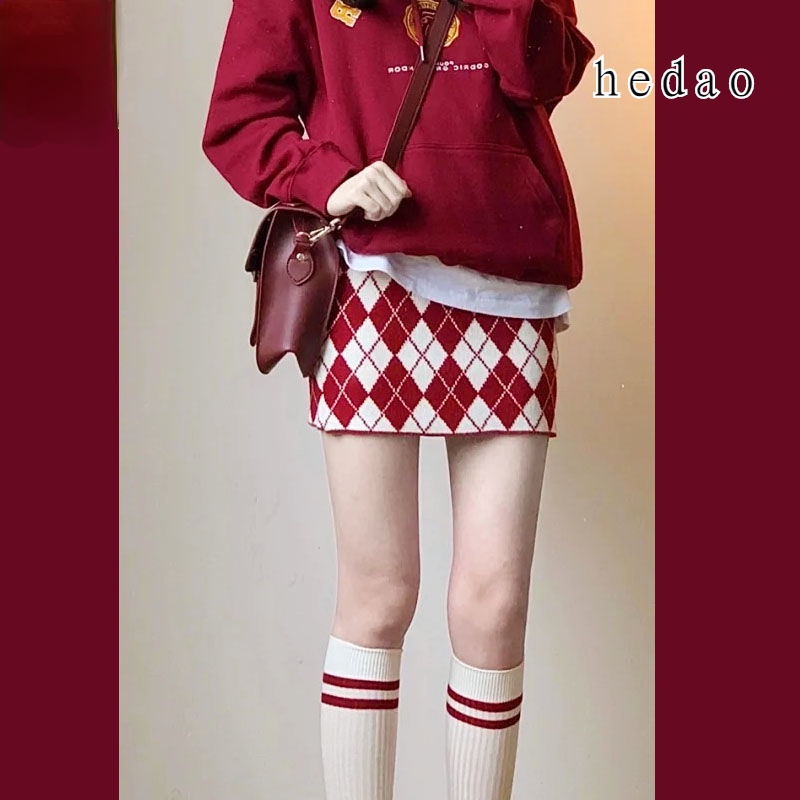 Set Áo Hoodie Kèm Chân Váy Phong Cách Giáng Sinh Thời Trang Mùa Đông Cho Nữ