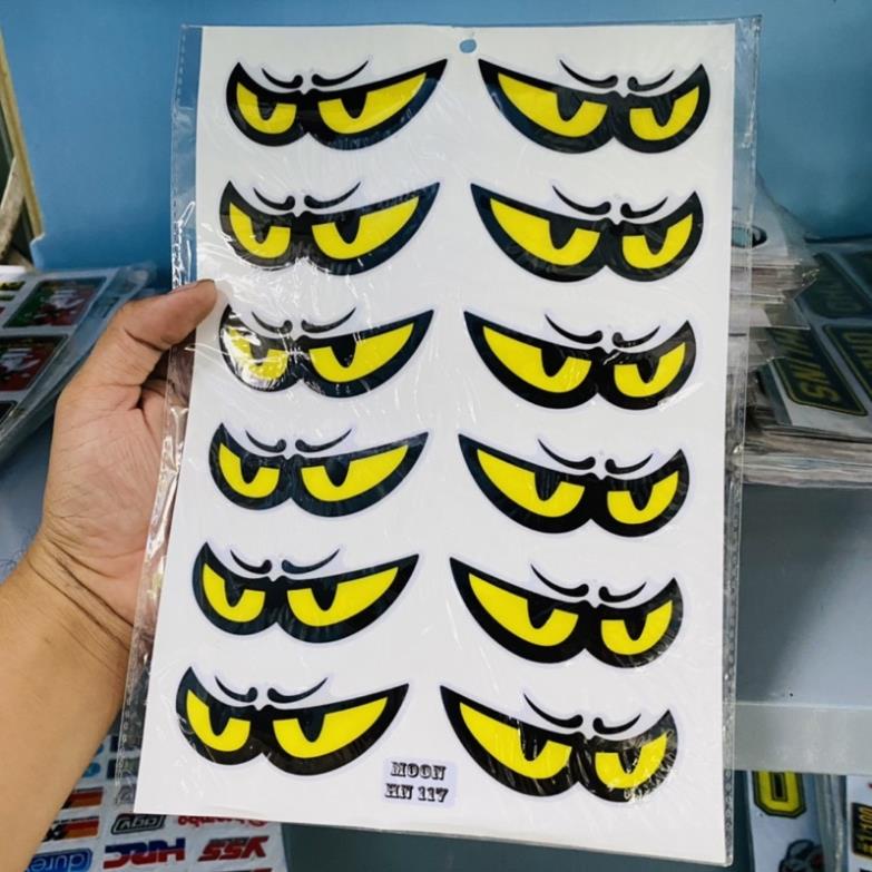 Combo 12 mắt Berik keo nổi dán đầu xe