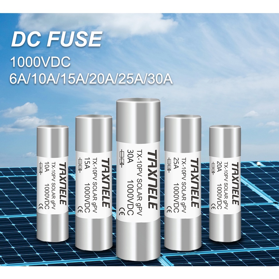 Cầu Chì Năng Lượng Mặt Trời 1000V PV 6A 10A 15A 20A 25A 30A 10 * 38MM
