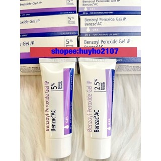 Kem benzac ac benzoyl peroxide 2,5% - 5% gel hỗ trợ giảm mụn, hết mụn viêm 30ml.