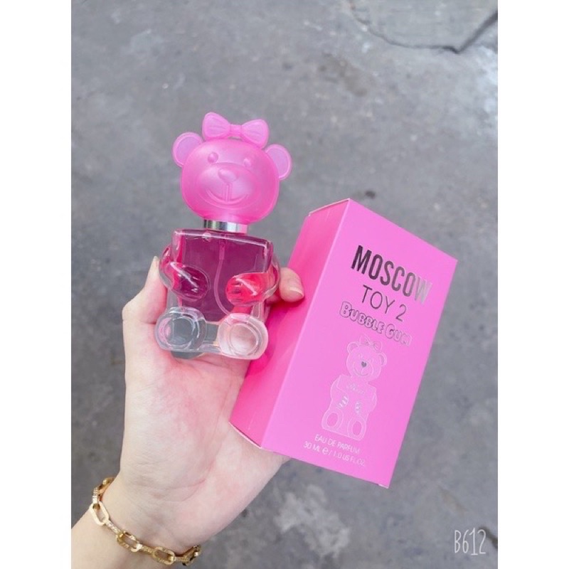 Nước Hoa Moscow Toy 2 Gấu Hồng chai 30ml hương kẹo ngọt đáng yêu.