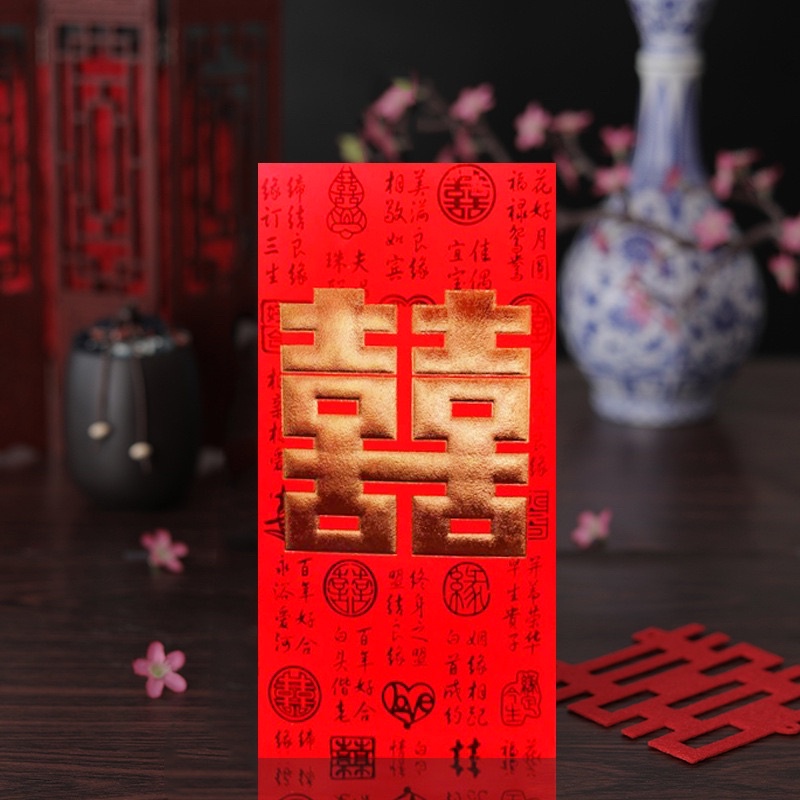 🧧 LÌ XÌ CƯỚI SONG HỶ MẠ VÀNG IN NỔI 🧧