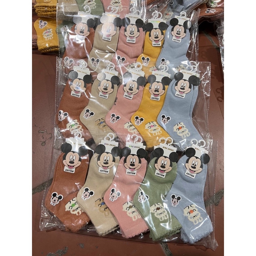 Set 3 đôi tất mickey cho bé trai, bé gái đủ size 1-12 tuổi