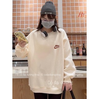 Áo nỉ Sweater trơn màu rêu nâu sữa,Áo nỉ BASIC dài tay unisex