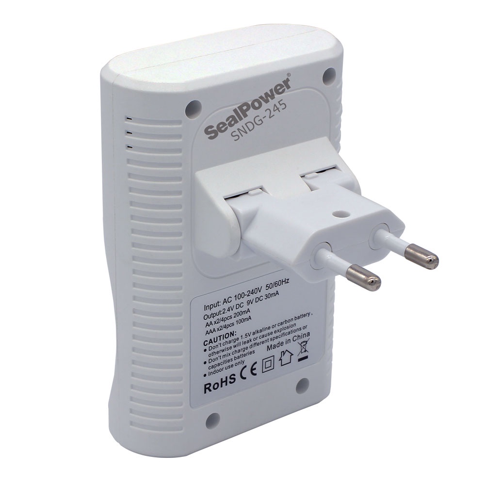 Máy sạc SealPower SNDG-245, kèm pin sạc AA 2000mAh /AAA 1000mAh/ 9V 240mAh,   chất lượng cao.