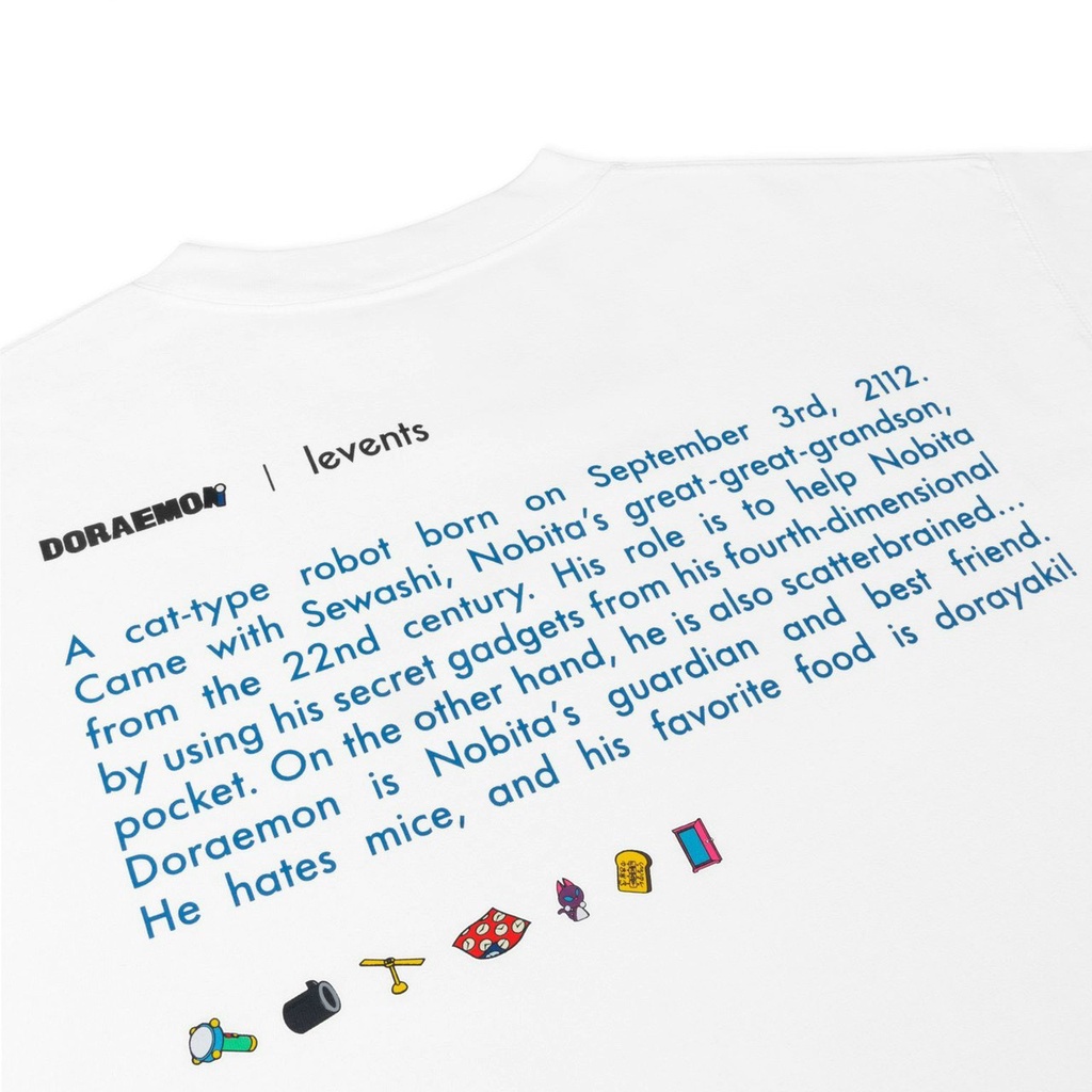 Áo thun Levents Doremon Mini Cat/ White
