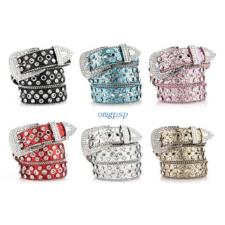 Thắt Lưng Da PU Đính Đá Phong Cách Goth Y2K Thời Trang Cho Nam Và Nữ