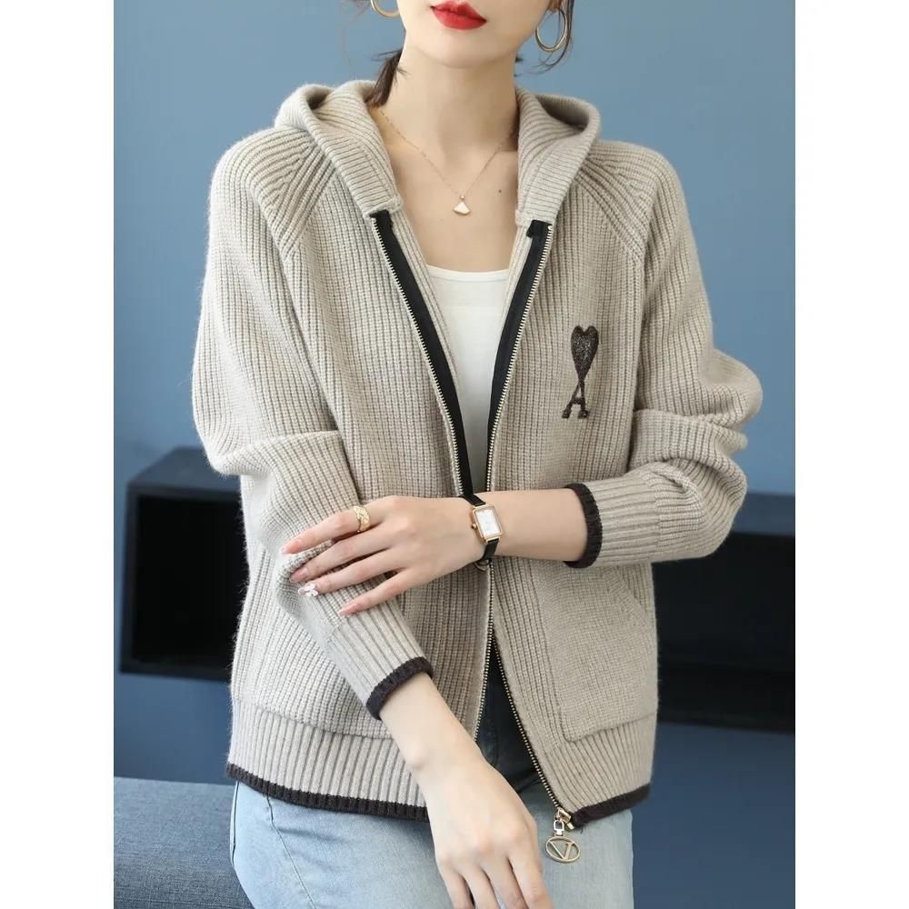 Áo Khoác Len Cardigan Có Khóa Kéo Thời Trang Xuân Thu 2022 Cho Nữ