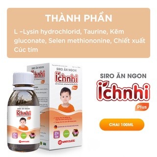 Siro ăn ngon Ích Nhi plus (Chai 100ml)