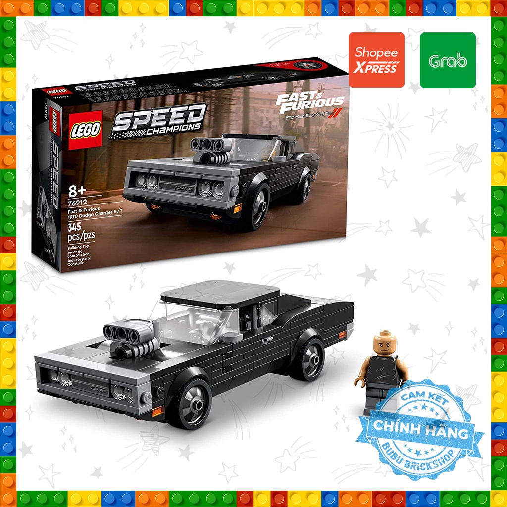 Lego Speed Champions 76912 - Fast & Furious 1970 Dodge Charger R/T - Bộ xếp hình Lego Xe đua Dodge C