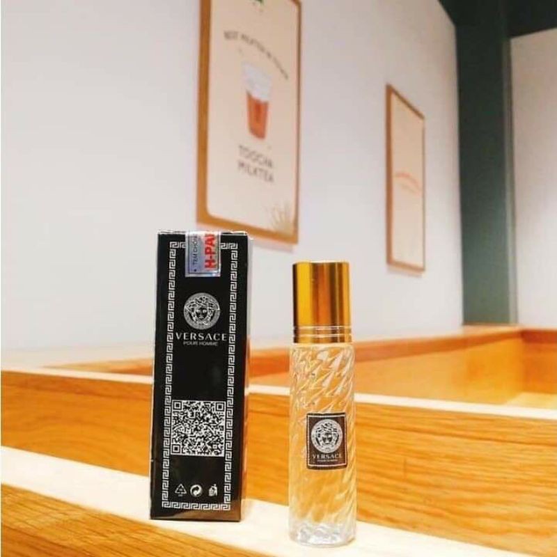 Nước hoa mini Pháp Hparfum VERSACE ĐEN Nam dạng lăn 12ml
