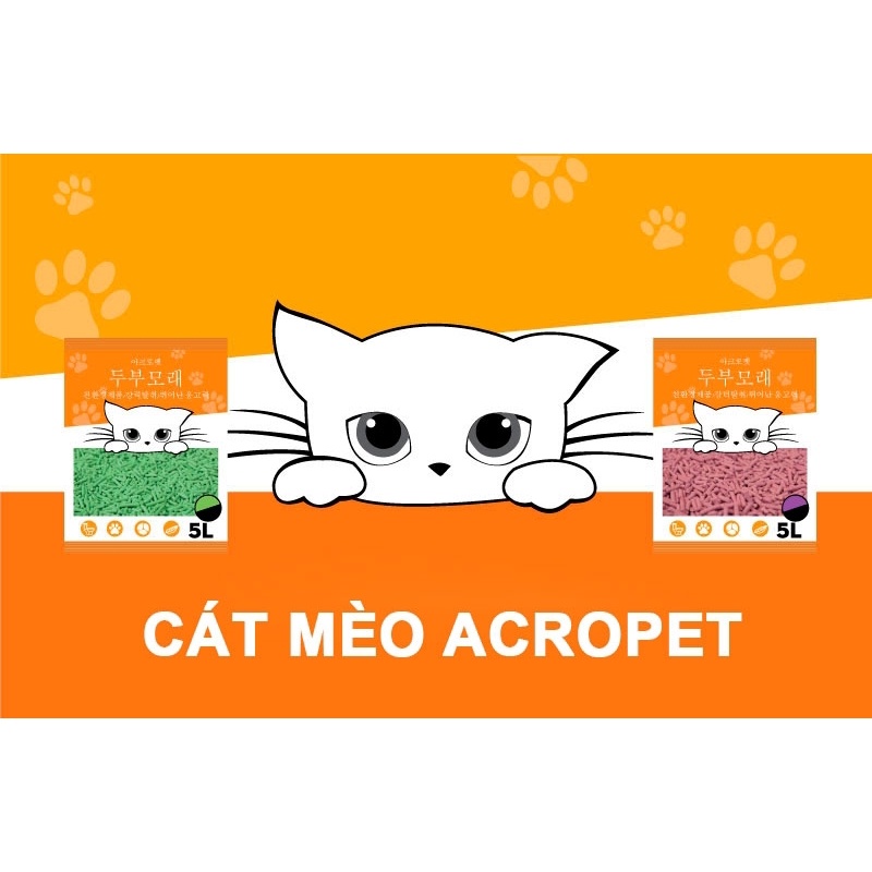 Cát vệ sinh mèo Tofu Acropet 5L