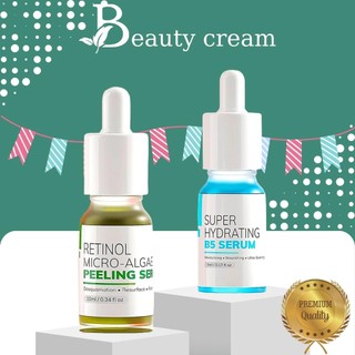 Peel da vi tảo le'peau + serum b5 dưỡng da peel da tại nhà sau 7 ngày