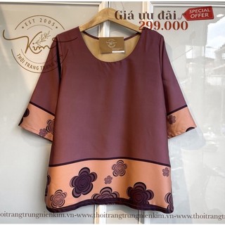 Áo lụa trung niên sang trọng bigsize
