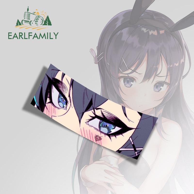 Earlfamily 13cm x 4,8cm cho Sakurajima Mai Xe Dán Anime Đề Can Thời Trang Caravan Chống Trầy Xước Thân Xe Dễ Thương Kiểu Dáng Xe