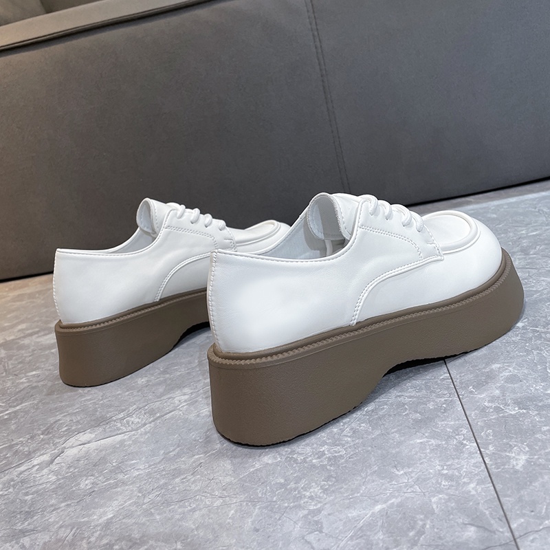 Giày Da Đế Dày Phong Cách Anh Quốc Cổ Điển Cho Nữ