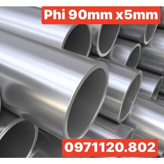 Ống nhôm A6061 phi 90mm x5mm ( lỗ 80mm) dài 1m