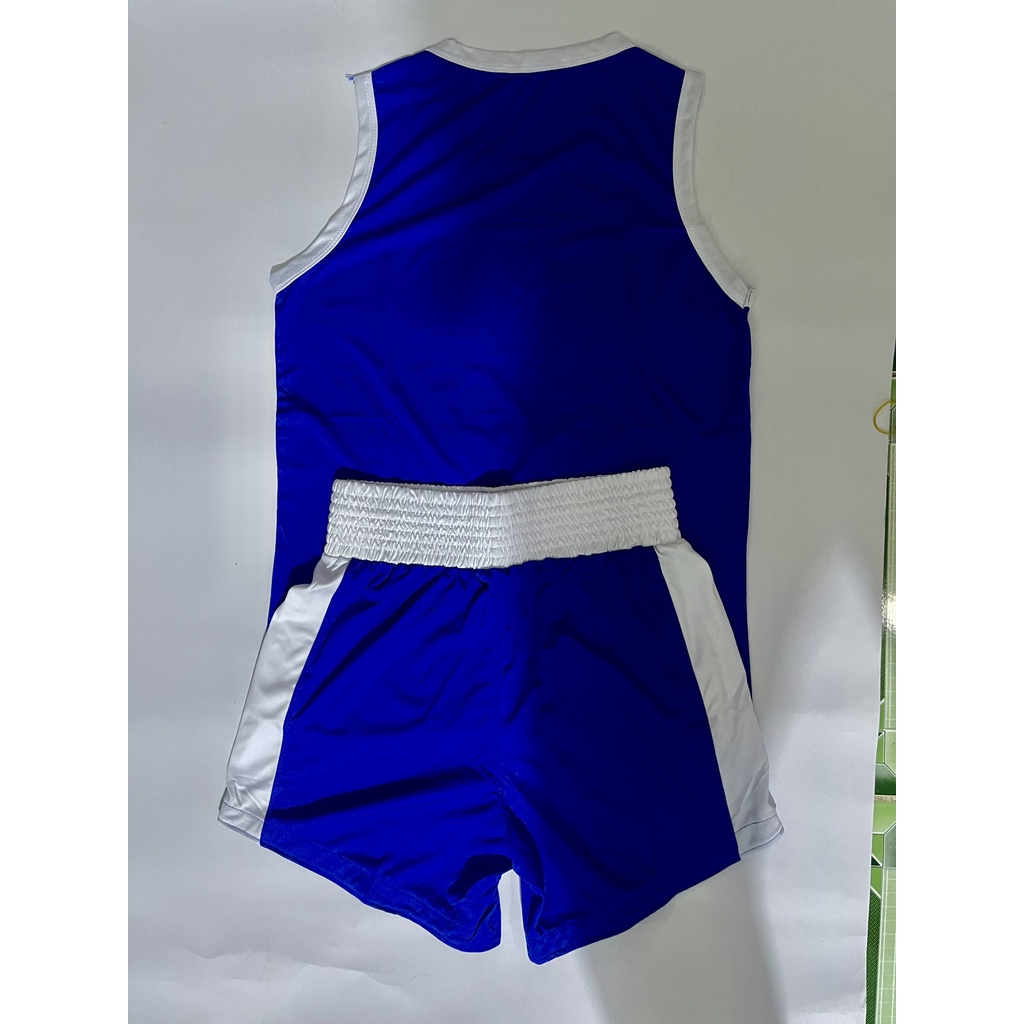 Quần áo KickBoxing PT XANH - Xanh, Đỏ