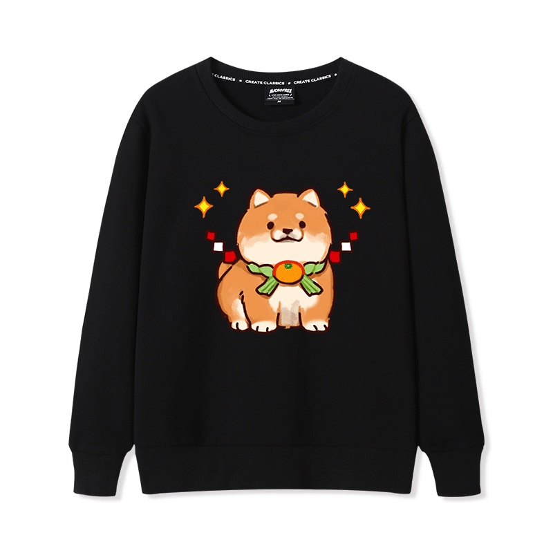 Áo Sweater Nữ HappyFamily In Hình Chú Chó Mập Ú Đáng Yêu Chất Cotton 100 Cao Cấp