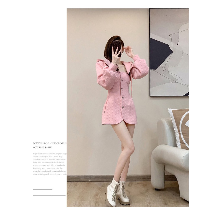 Mới Set Áo Hoodie Và Chân Váy Thời Trang Thu Đông Hàn Quốc 2022 Cho Nữ