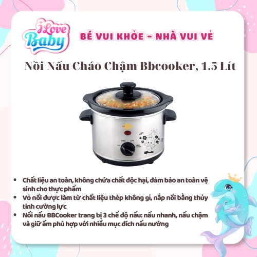 Nồi Nấu Chậm BBCOOLER (Hàn Quốc) 1,5 lít