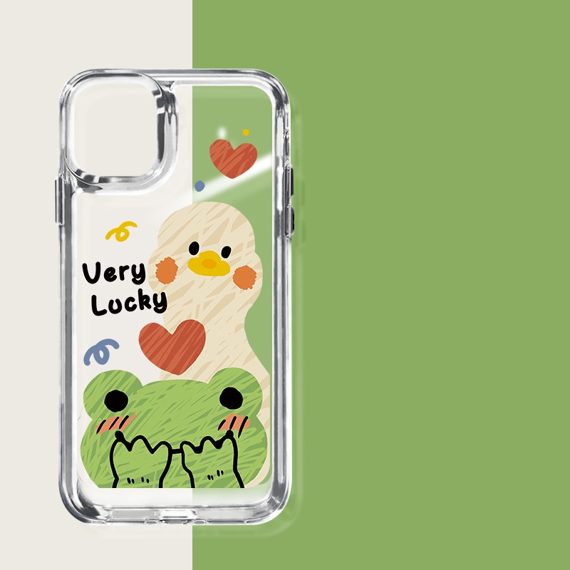 Ốp điện thoại DECOPHONE acrylic tpu hình ếch và vịt thích hợp cho IPHONE 6S 7 8 PLUS X XS XR 11 12 13 14 15 MAX PRO