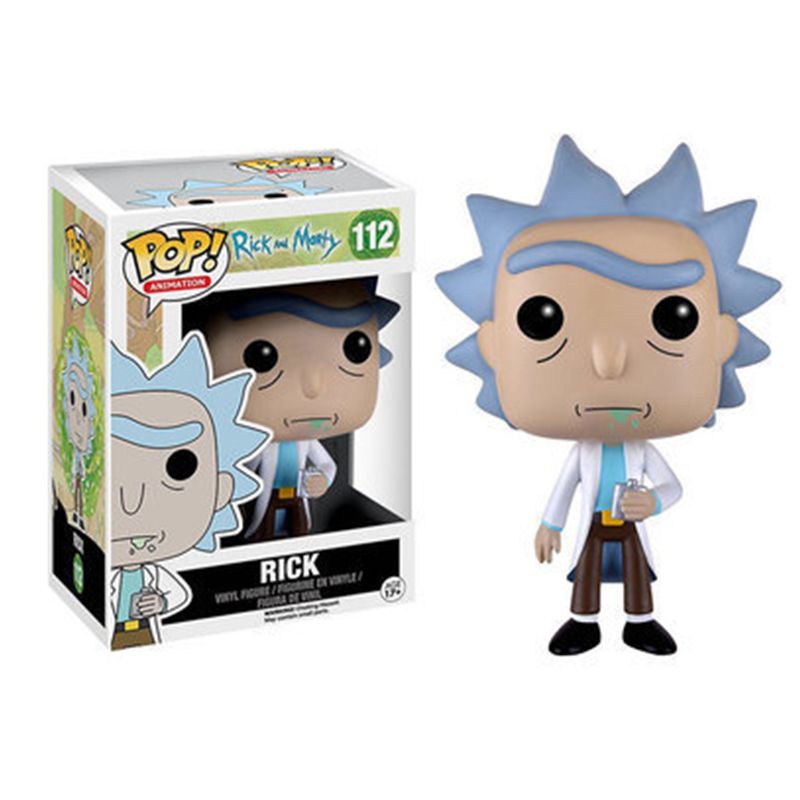 Funko Pop! Anime Vinyl Figure Toy Pendant Key Chain Snowball Pickle Mr. Meeseeks Keyring Kid Gift Collections