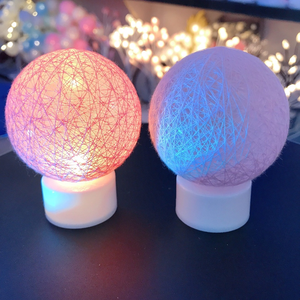Bộ Đèn Led Hình Quạt Bằng Sợi Cotton Dùng Trang Trí Sáng Tạo