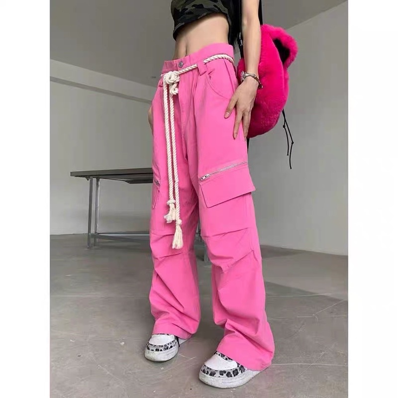 Quần Túi Hộp Ống Rộng Thắt Lưng Dây Thừng Cargo Pants Unisex [HH120]