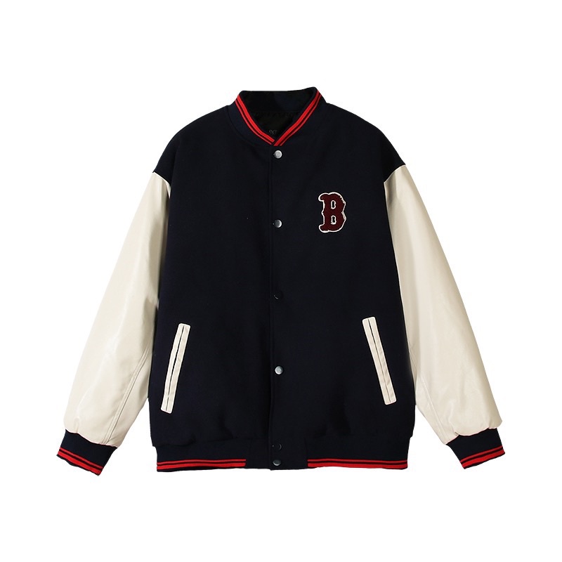 Varsity Jacket MLB NY Hoạ Tiết Thêu - Áo Khoác Phong Cách Nam, Nữ