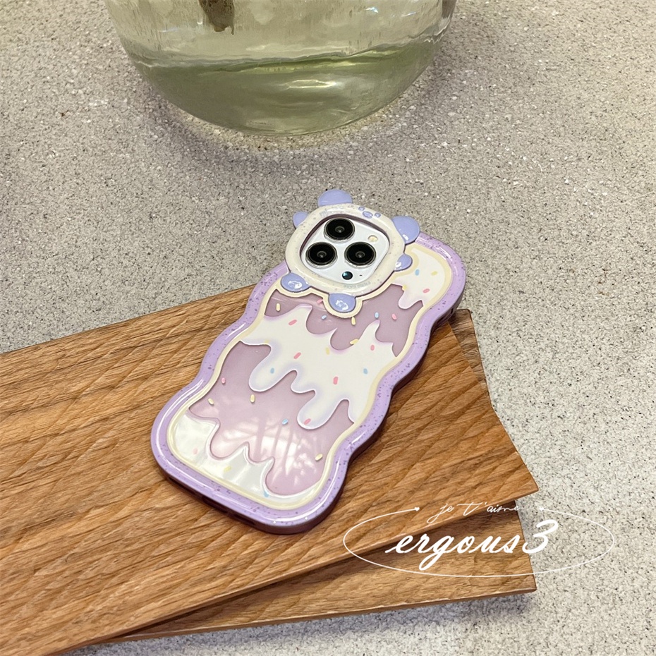 Ốp Điện Thoại Họa Tiết Cây Kem / Quái Vật Nhỏ Dễ Thương Cho iPhone 14 13 12 11 Pro Max 8 7 Plus X Xs SE2020 Xr Xs Max 6 6s Plus