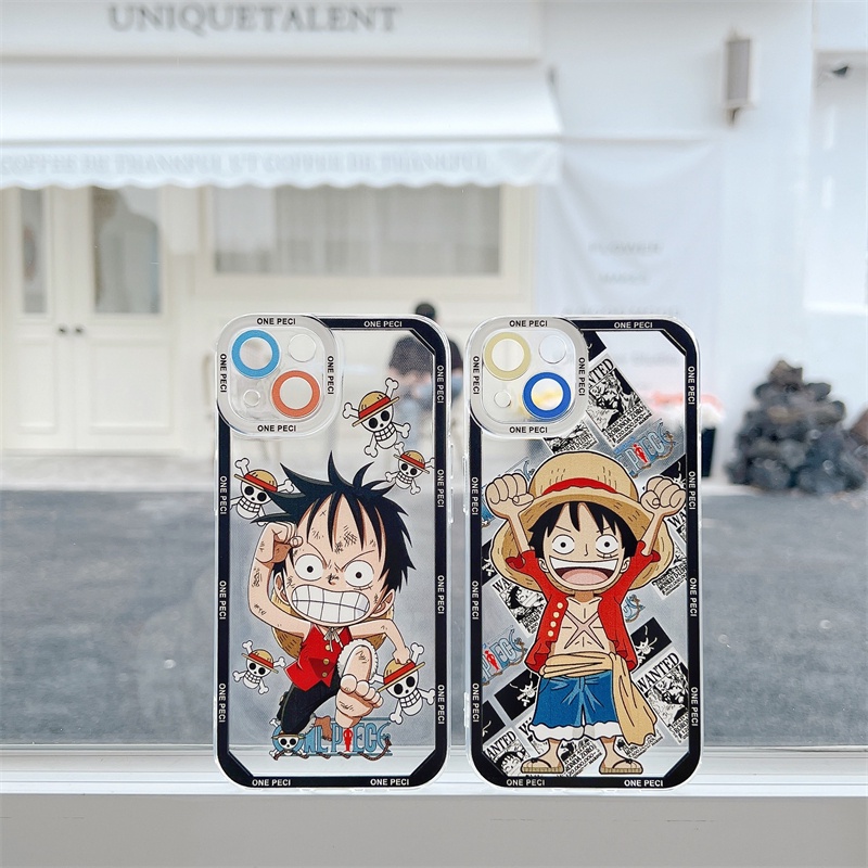 Ốp Điện Thoại Mềm Trong Suốt Chống Sốc In Hình Luffy One Piece Cho iPhone 14 13 12 11 Pro Max XR X XS Max 7 8 Plus