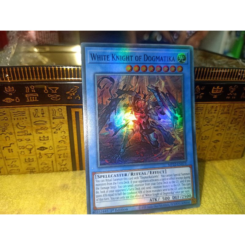 thẻ bài: White Knight of Dogmatika - MP22-EN075 - Super Rare 1st Edition