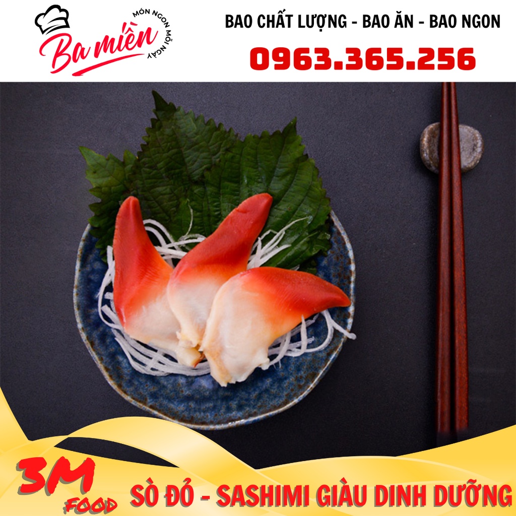 Sò đỏ hokkigai , Sò đỏ ăn Sashimi, Sushi  3M FOOD SSM