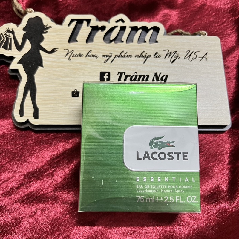 Nước Hoa Nam Lacoste Essential for Men 2.5 oz Eau de Toilette Spray, Chai 75ml