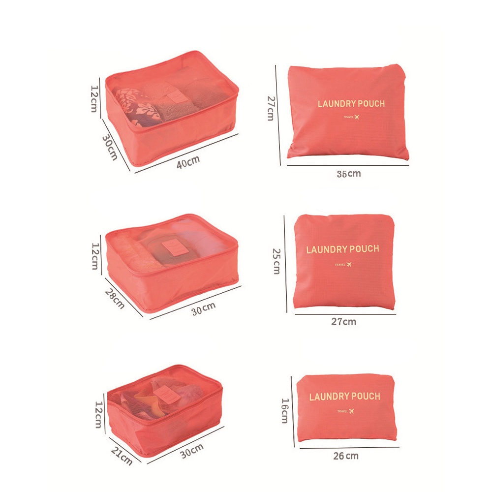 Set 6 Túi Đựng Đồ Du Lịch Chống Nước Tiện Lợi Ốp