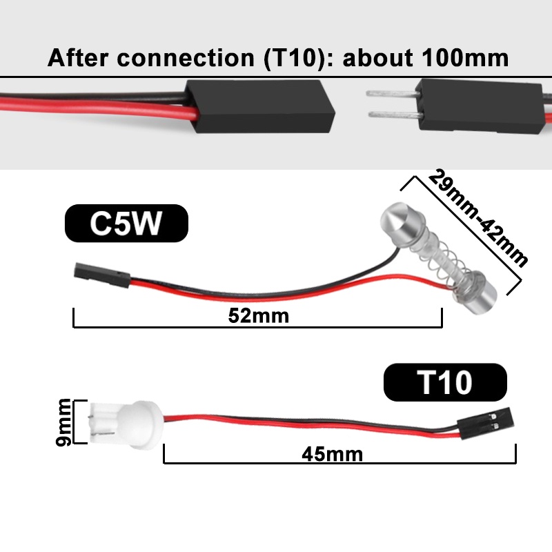 1 Bóng Đèn LED C5W C10W COB 12V 31mm 36mm 39mm 42mm T10 W5W Cho Xe Hơi