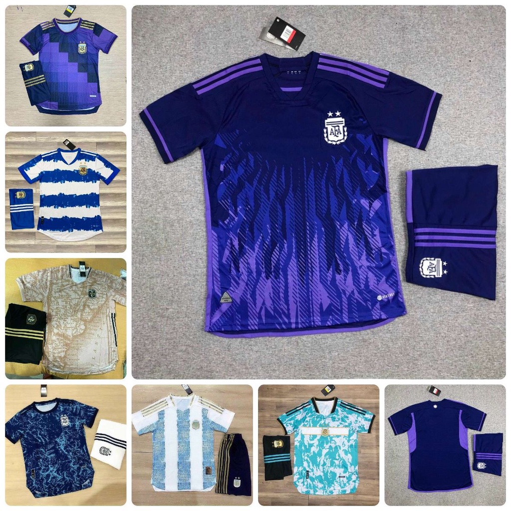Áo Đấu Đẹp 🏆 FREESHIP 🎯 Giảm 14k Đơn từ 280k Khi Nhập  Áo Đá Banh Argentina Trắng Xanh Cao Cấp