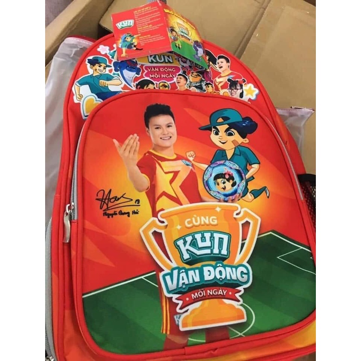 BALO KUN BALO HOODIE KUN loại có mũ và ngăn để giày tặng kèm túi nhựa dẻo chống nước hàng khuyến mãi sữa Kun