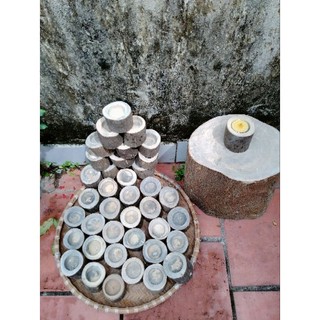 Đế nến gỗ tự nhiên đk 6-7cm đã phủ PU