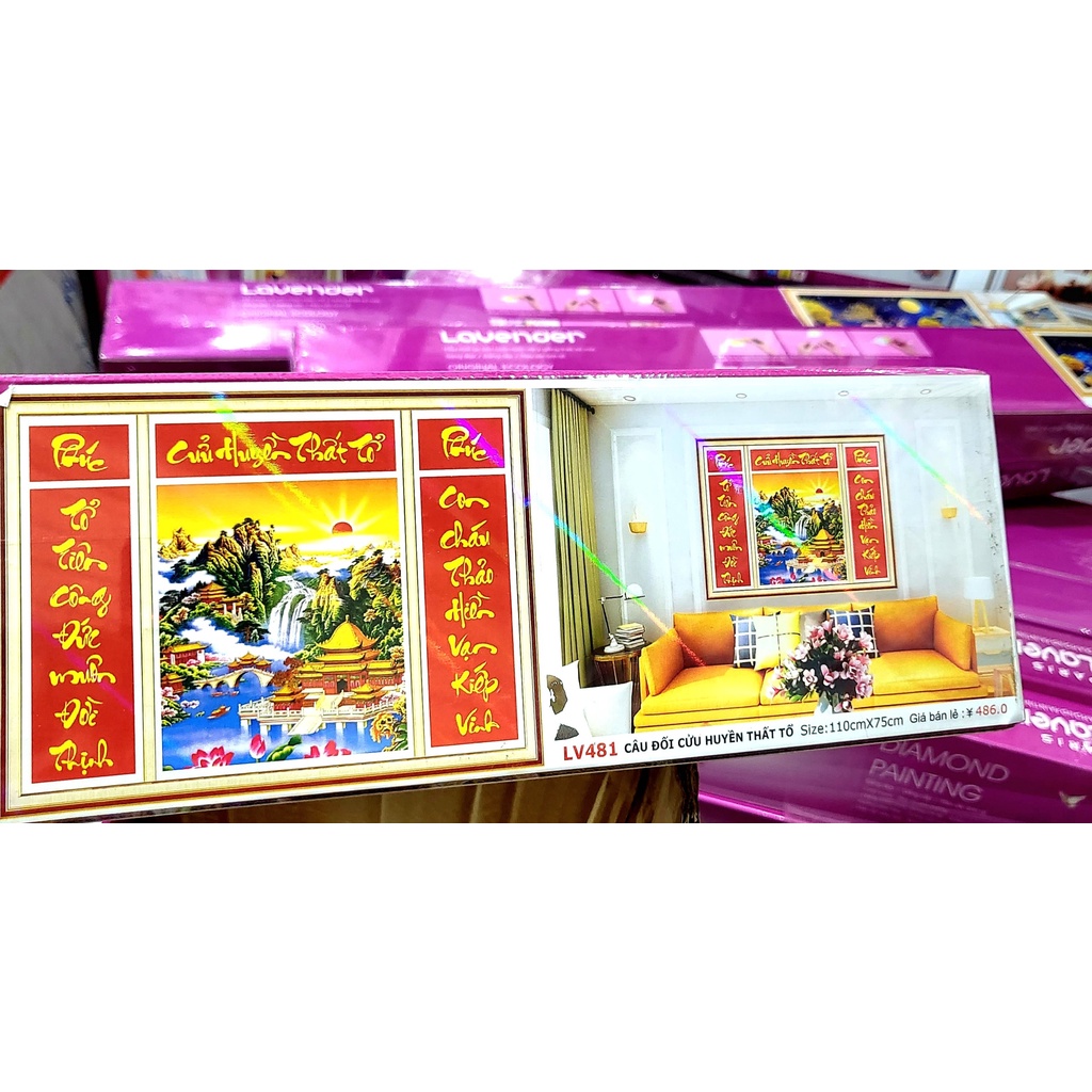 BỘ TRANH ĐÍNH ĐÁ CÂU ĐỐI ĐỎ-CÂU ĐỐI CỬU HUYỀN THẤT TỔ LV481 Y8101 VS109 DF624...